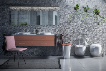 Contemporary Bathroom Design - 3d visualization