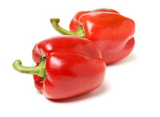 fresh bell pepper (capsicum) on white background