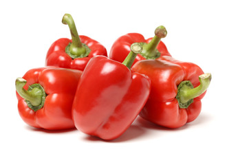 fresh bell pepper (capsicum) on white background