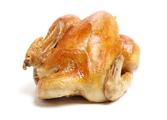 Roast Chicken on white background
