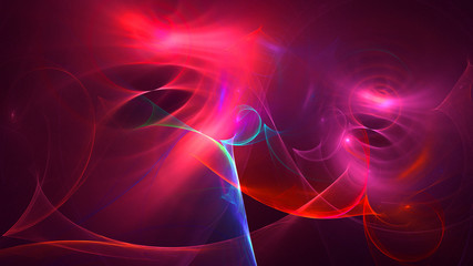  3D rendering abstract fractal electromagnetic background