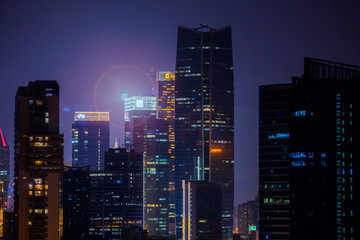 Fototapeta na wymiar Shanghai's most prosperous city, Shanghai, Shanghai's night scenes
