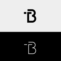 Letter TB BT T B Logo Design Simple Vector