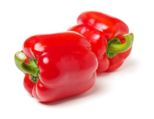 fresh bell pepper (capsicum) on white background