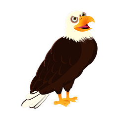 Smiling Eagle - Cartoon Vector Image