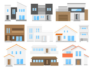 Fototapeta premium 住宅のイラストセット