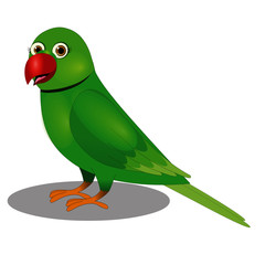 Vector Illustration of Green Parrot