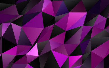 Light Pink, Blue vector shining triangular pattern. A sample with polygonal shapes. Template for a cell phone background.