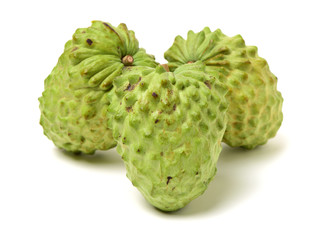 Fototapeta premium Custard apple isolated on white background,annona