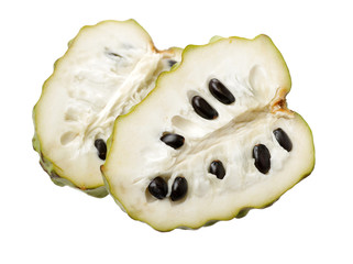 Custard apple isolated on white background,annona