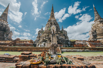 Fototapeta na wymiar Wat Phra Si Sanphet temple in Ayutthaya. 