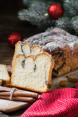 Homemade Christmas cake. Festive pastries