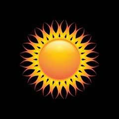 Abstraction graphic design for solar gradation color on the black background