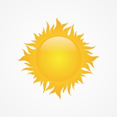 Stock vector sun for element design on the white background