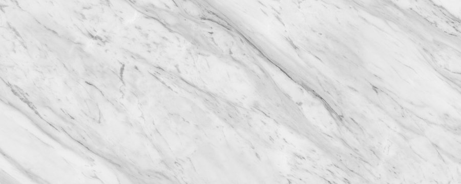 White Carrara Marble Texture Background With Curly Grey Colored Veins, It Can Be Used For Interior-Exterior Home Decoration and Ceramic Decorative Tile Surface, Wallpaper, Architectural Slab.