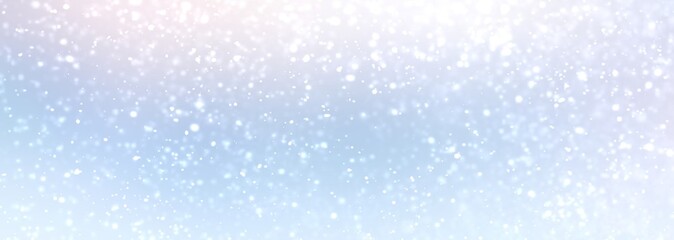 Subtle snowfall soft abstract pattern. Light winter pastel illustration. Pure outside blurred background. Empty transparent cool template.