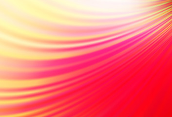 Light Red, Yellow vector pattern with bent ribbons.