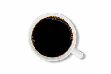 White coffee cup isolated on white background with clipping path