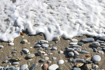 Coast and the waves of the sea 