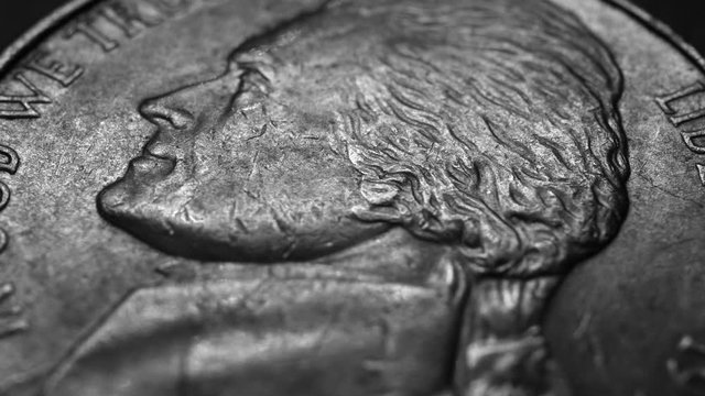 Close up of a detailed old coinso;iu