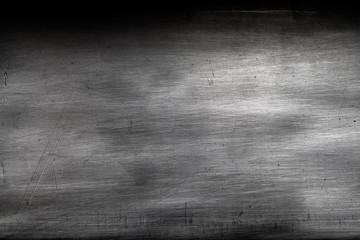 old silver metal background with copy space for text or image