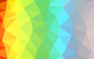 Fototapeta premium Light Multicolor, Rainbow vector shining triangular template. A vague abstract illustration with gradient. Template for your brand book.