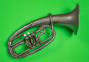 Plakat Old vintage French horn