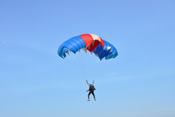 paratroopers a parachute jump during training