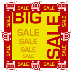 Big Sale Yellow Red Sale Square 