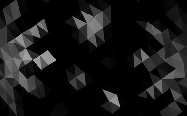 Dark Silver, Gray vector polygon abstract layout. A vague abstract illustration with gradient. New texture for your design.