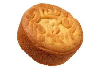 Mid-Autumn Festival moon cake on white background