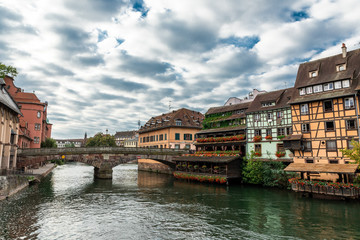 Building of the city of Strasbourg in Alsace