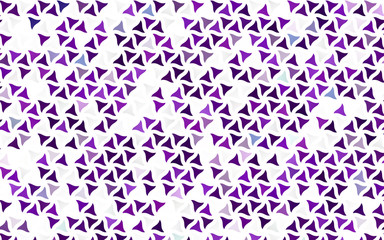 Light Purple vector seamless backdrop with lines, triangles. Beautiful illustration with triangles in nature style. Pattern for design of fabric, wallpapers.