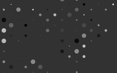 Light Silver, Gray vector pattern with spheres. Abstract illustration with colored bubbles in nature style. Template for your brand book.