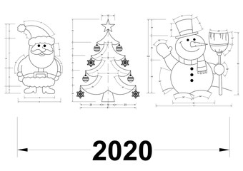 New Year Symbols - Blueprint