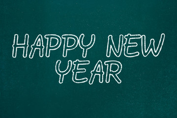 Happy New Year. Chalkboard Sketch Background