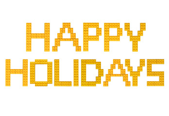 Happy Holidays Bricks Toys Background