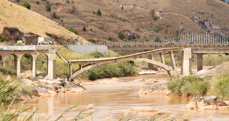 Collapsed bridge on Madagascar