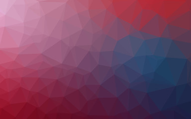 Dark Blue, Red vector abstract polygonal layout. Glitter abstract illustration with an elegant design. The best triangular design for your business.