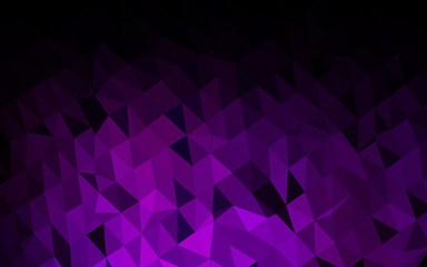 Dark Purple vector triangle mosaic texture. Modern geometrical abstract illustration with gradient. Brand new design for your business.