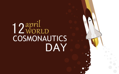 Vector illustration of space interstellar travels, universe and distant galaxies. spacecraft, rocket or shuttle for space travel or mission. Clerks working together on startup comp