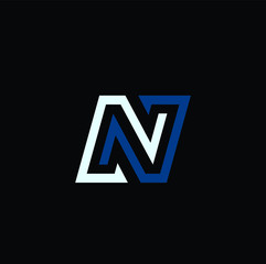modern letter n logo download