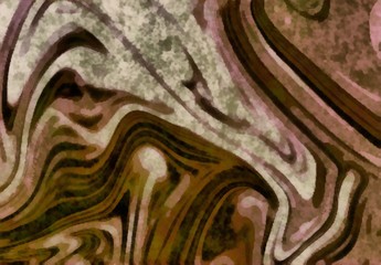 Colorful grunge abstract background with liquid effect. Swirl wave and scratched vintage elements.