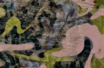 Colorful grunge abstract background with liquid effect. Swirl wave and scratched vintage elements.