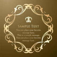 エレガントフレームデザイン　アンティーク　ラグジュアリー　ビンテージ