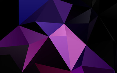 Obraz premium Dark Purple, Pink vector low poly cover. Colorful illustration in abstract style with gradient. Brand new style for your business design.