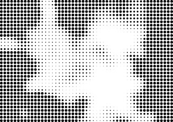 Fototapeta premium Abstract halftone dotted background. Futuristic grunge pattern, dot, circles. Vector modern optical pop art texture for posters, sites, business cards, cover, labels mockup, vintage stickers layout.