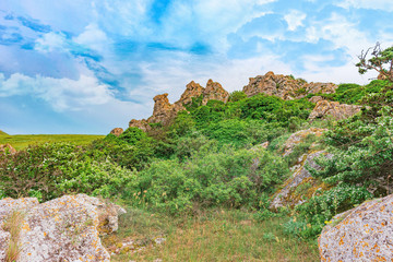 Crimea steppe- landscape park. Kerch peninsula