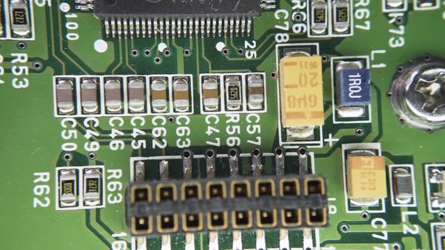 PCB Closeup Electronic Components Surface Mount SMD SMT