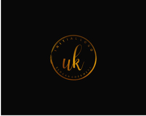  UK Initial handwriting logo vector